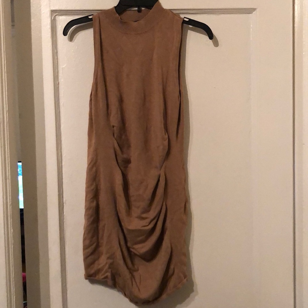 *Express* Sleeveless Tan Sweater Dress